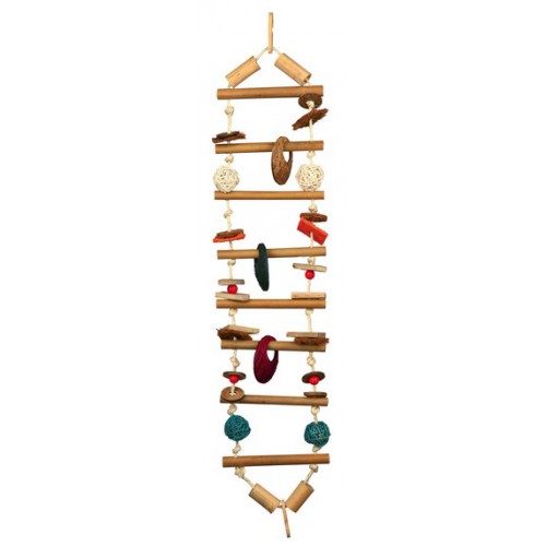 картинка Висячий мост - игрушка для птиц: бамбук, кокос, сизаль от ЗОО-магазина К-9