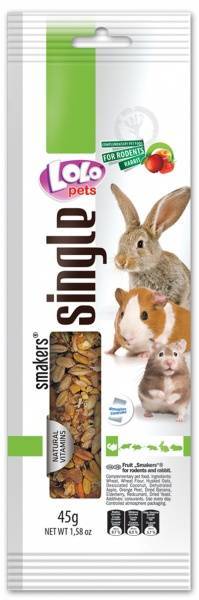 картинка LoLo pets Smakers для грызунов и кроликов с фруктами WEEKEND STYLE от ЗОО-магазина К-9