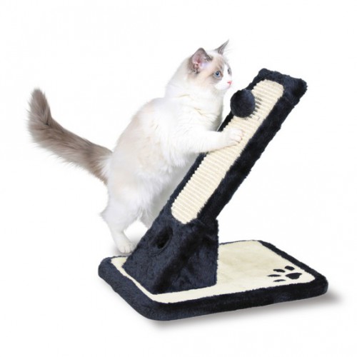 картинка Когтеточка вертикальная для кошек, сизаль+плюш, с двумя игрушками от ЗОО-магазина К-9