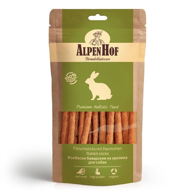картинка AlpenHof Колбаски баварские из кролика для собак от ЗОО-магазина К-9