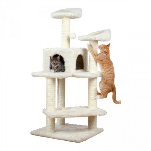 картинка Игровая площадка Simona для кошек. Основание и домик - плюш с длинным ворсом от ЗОО-магазина К-9