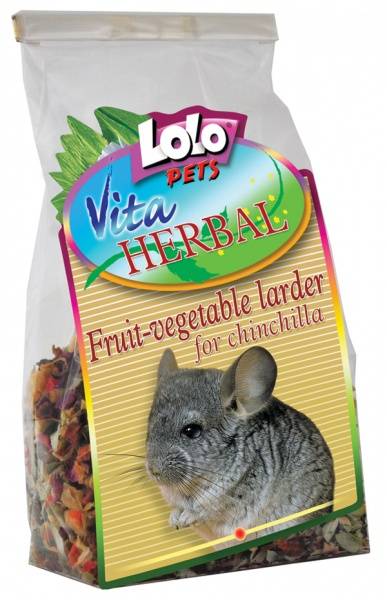 картинка LoLo pets HERBAL для шиншилл кладовая овощей и фруктов от ЗОО-магазина К-9