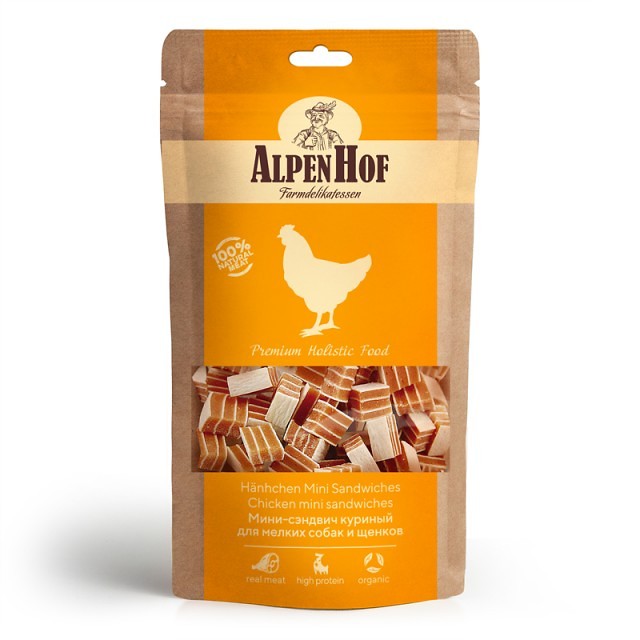 картинка AlpenHof Мини-сэндвич куриный для мелких собак и щенков от ЗОО-магазина К-9