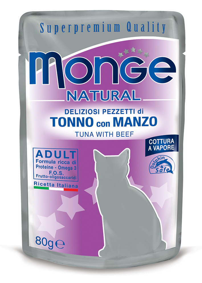картинка Monge Cat Natural в паучах тунец с говядиной от ЗОО-магазина К-9