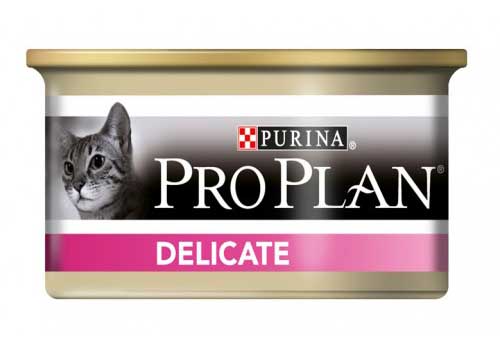картинка PURINA PRO PLAN Консервы в банке для взрослых кошек с чувствительным желудком с индейкой от ЗОО-магазина К-9