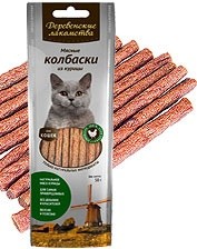 картинка лакомства для кошек "Мясные колбаски из курицы", 50 г от ЗОО-магазина К-9