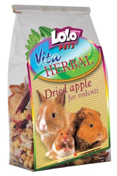 картинка LoLo pets HERBAL для грызунов и кроликов яблочный микс от ЗОО-магазина К-9