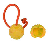 картинка Fordogtrainers Мягкий пустотелый мяч на веревке от ЗОО-магазина К-9