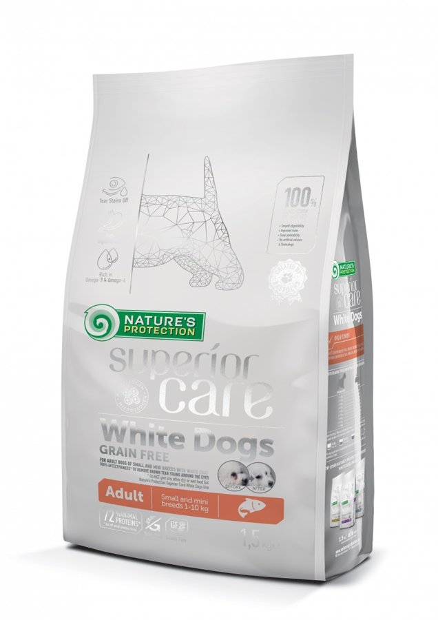 картинка NP Superior Care White dogs Grain Free Salmon Adult Small and Mini Breeds от ЗОО-магазина К-9