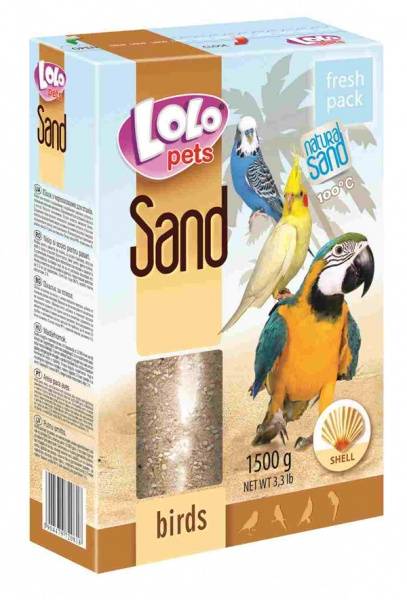 картинка LoLo pets Песок для птиц с ракушками от ЗОО-магазина К-9