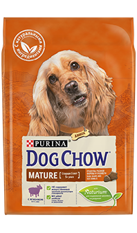 картинка Dog Chow Mature для взрослых собак старшего возраста, с ягненком (5+ лет) от ЗОО-магазина К-9