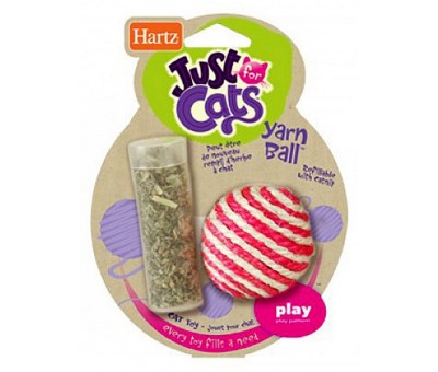 картинка Игрушка для кошек Плетенный шарик с кошачьей мятой Hartz от ЗОО-магазина К-9