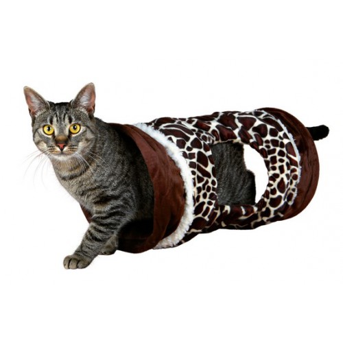картинка Игровой туннель для кошек и мелких пород собак. Плюш. Вшитая фольга стимулирует игру от ЗОО-магазина К-9