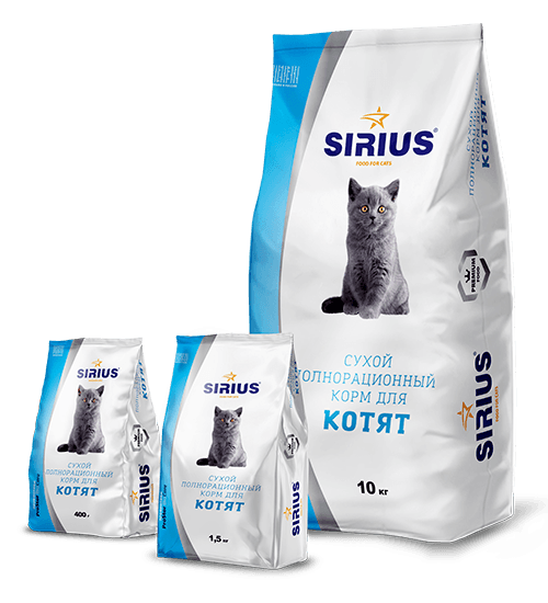 картинка Sirius корм для котят от ЗОО-магазина К-9