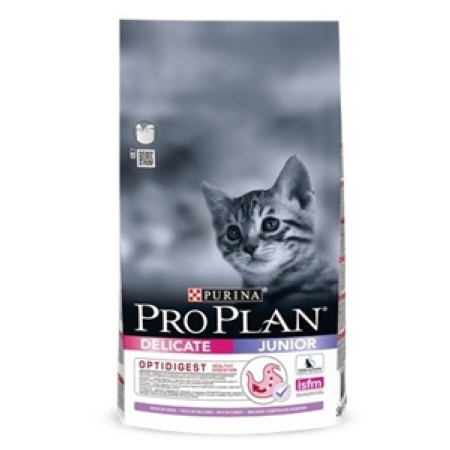 картинка Purina Pro Plan Delicate Junior для котят с чувствительным пищеварением индейка от ЗОО-магазина К-9