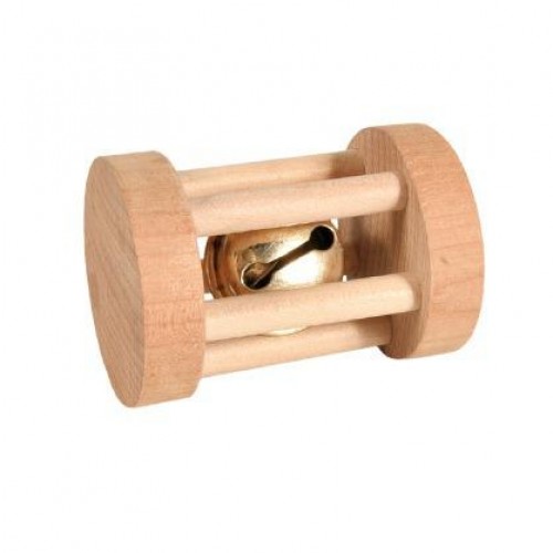 картинка Игрушка для хомячков и мышек, деревянный цилиндр, с колокольчиком внутри. от ЗОО-магазина К-9
