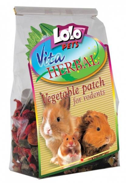 картинка LoLo pets HERBAL для грызунов и кроликов овощная грядка от ЗОО-магазина К-9