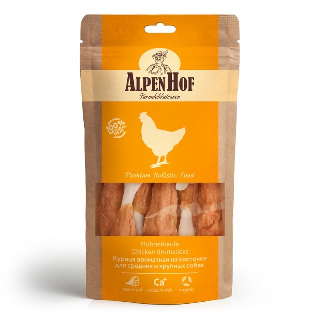 картинка AlpenHof Курица ароматная на косточке для средних и крупных собак, от ЗОО-магазина К-9