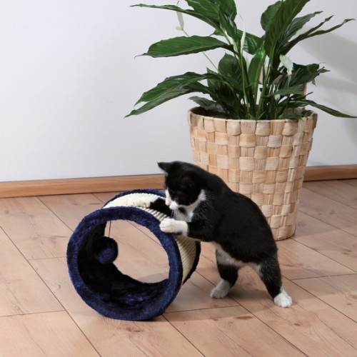 картинка Игрушка для кошек, цилиндр из сизаля с игрушкой на резинке от ЗОО-магазина К-9