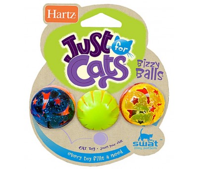 картинка Игрушка HARTZ Just For Cats Bizzy Balls Cat Toy от ЗОО-магазина К-9