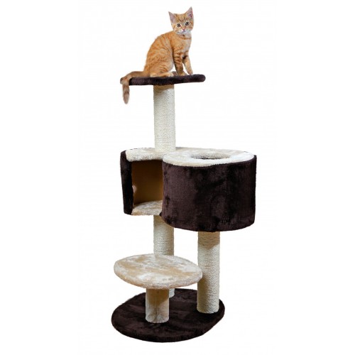 картинка Игровая площадка Elvio для кошек. Столбики-когтеточки из высококачественного сизаля, места для сна из плюша.  от ЗОО-магазина К-9