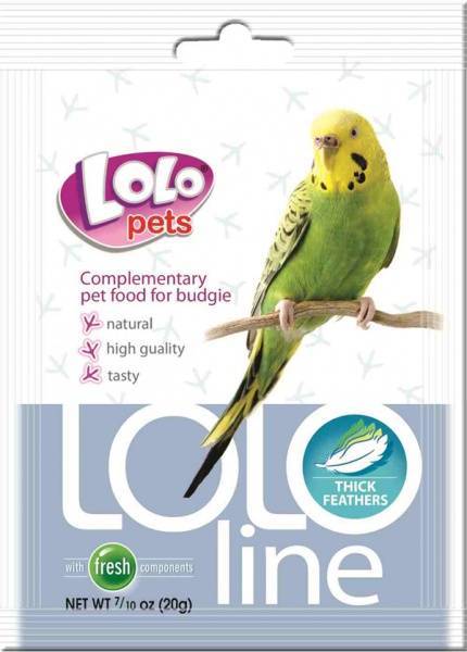 картинка LoLo pets Lololine для волнистых попугаев "Густые перья" от ЗОО-магазина К-9
