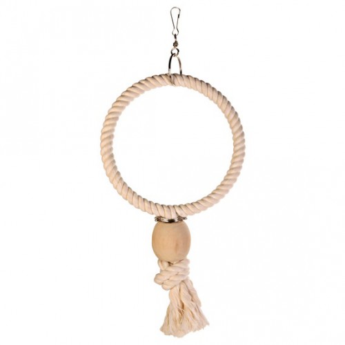 картинка Деревянное кольцо с плетеной веревкой из хлопка от ЗОО-магазина К-9