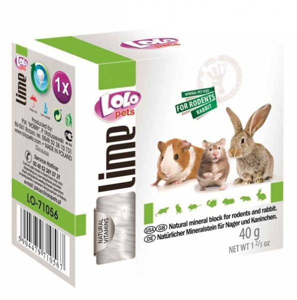 картинка LoLo pets Минеральный камень для грызунов и кроликов натуральный от ЗОО-магазина К-9