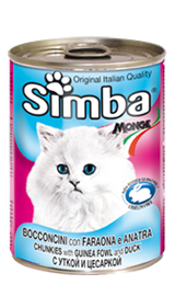 картинка Simba Cat кусочки для кошек с уткой и цесаркой от ЗОО-магазина К-9